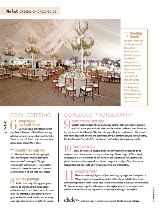 Also a fun note the gorgeous photo of this tented Chicago wedding is a Big